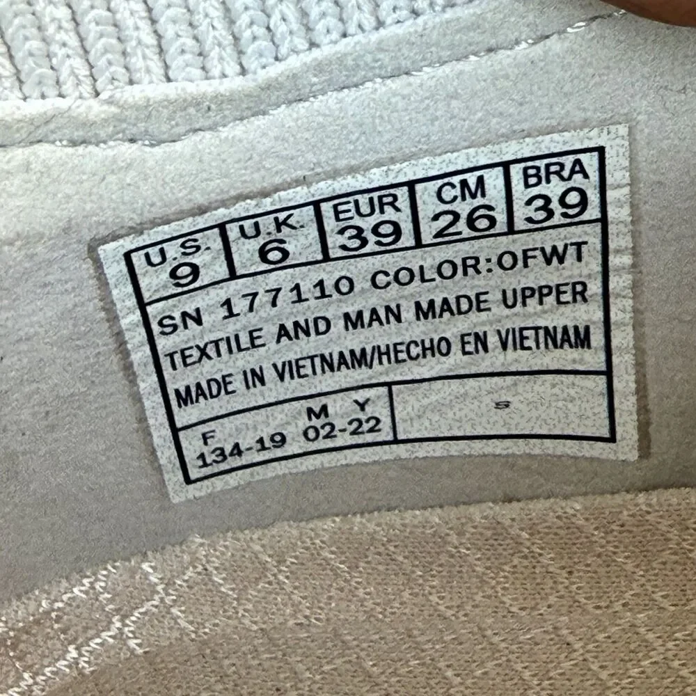 Skechers Uno Cross Knit Womens 9 Off White Slip On Sneakers 177110 Memory Foam